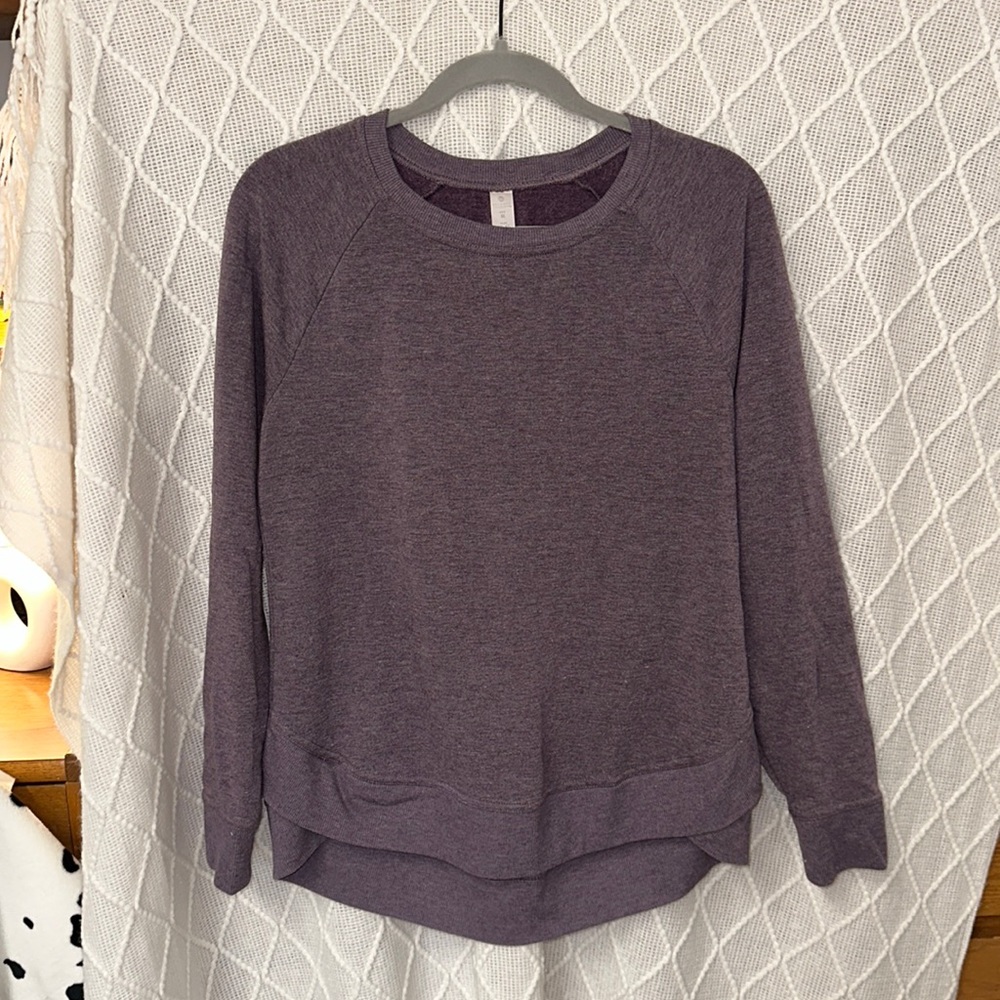 A dark purple oversized crew neck. Worn only a few times
